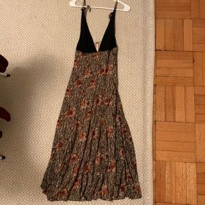 Free people dress, midi length, black spaghetti strap! Make an offer :)